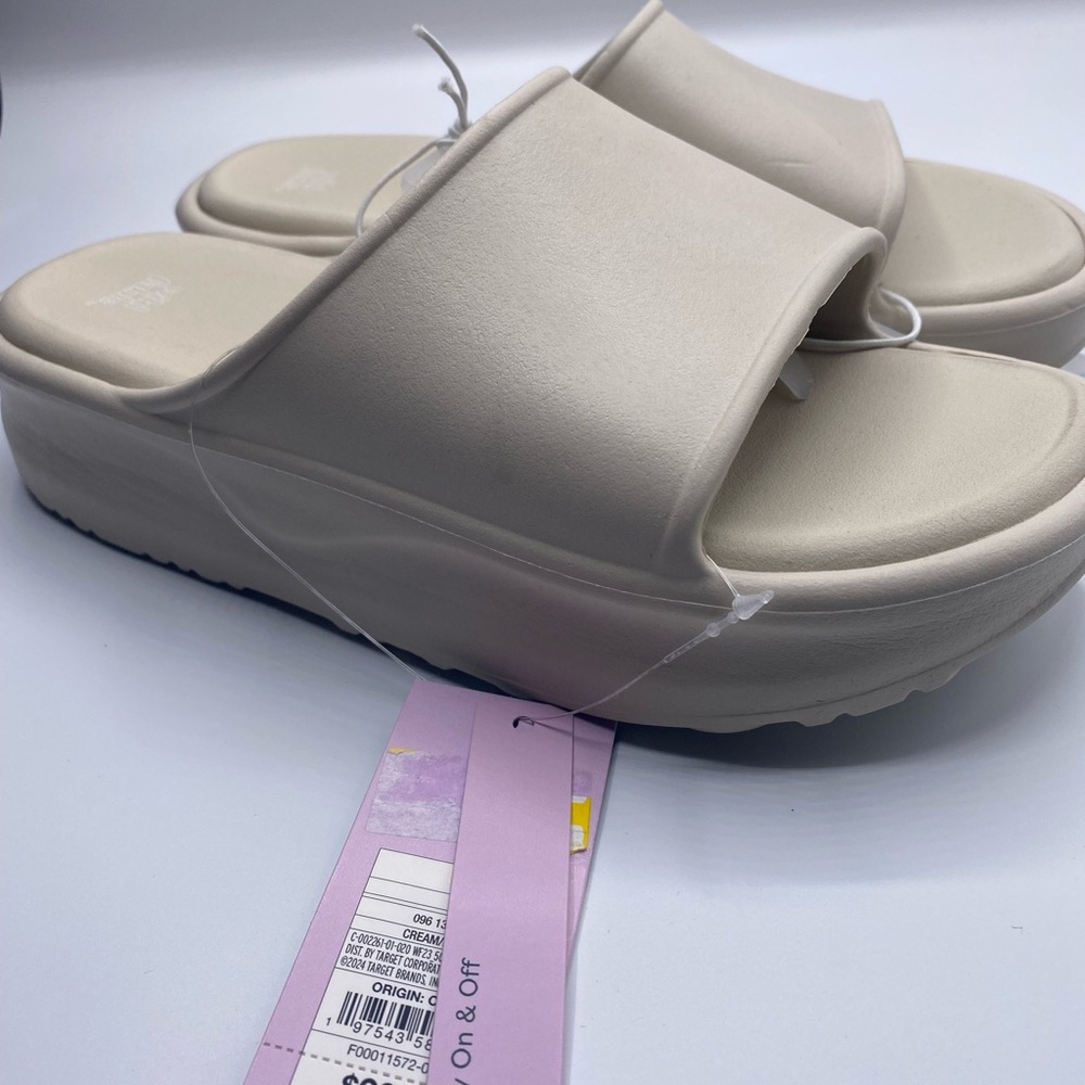 Wild Fable Laney Slides Cream NWT - Picture 5 of 5